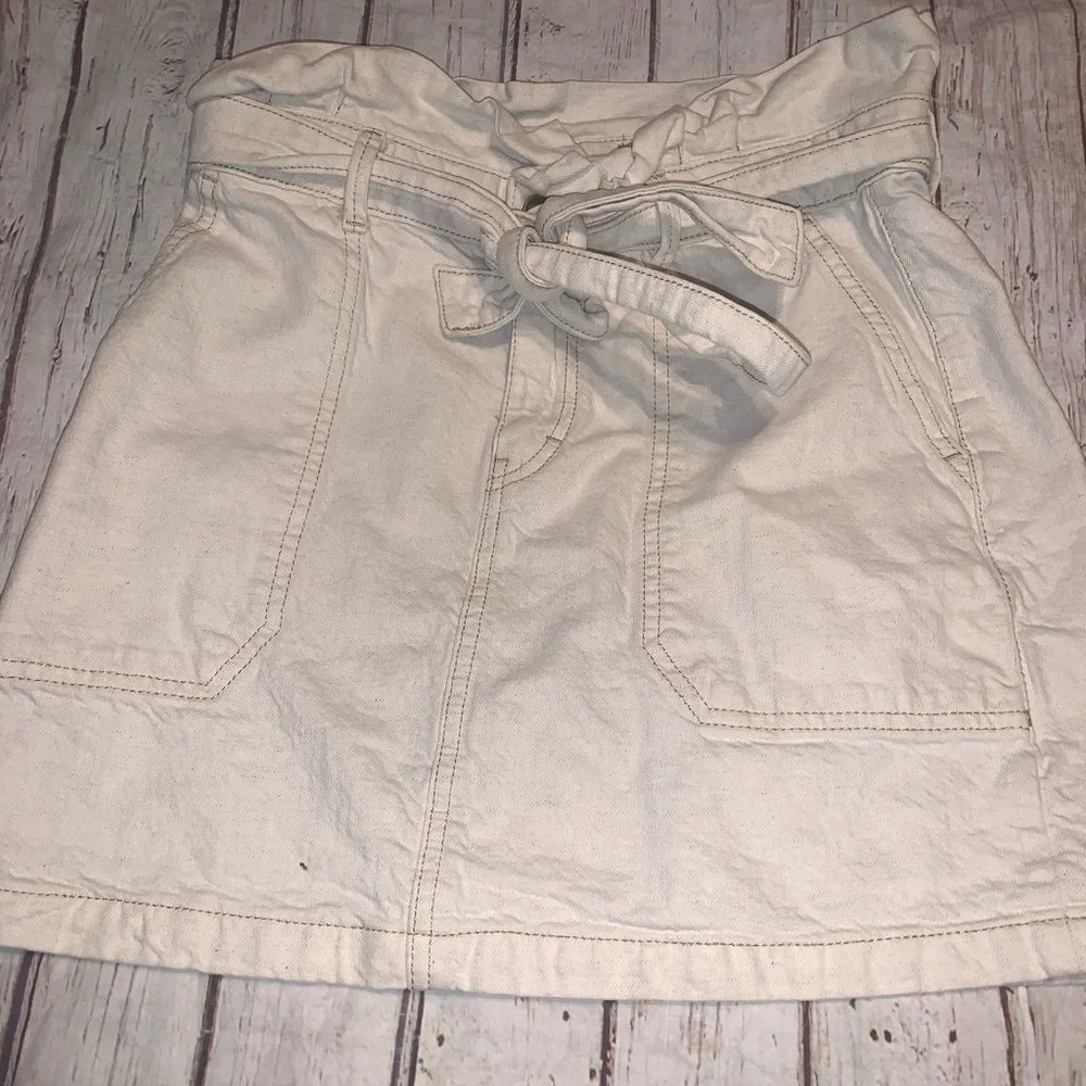 Free People “Splendor in the Grass” paperbag waist miniskirt